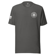 Asphalt shirt, front view showing JSOC chest insignia.
