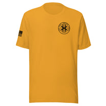 Mustard shirt, front view showing JSOC chest insignia.